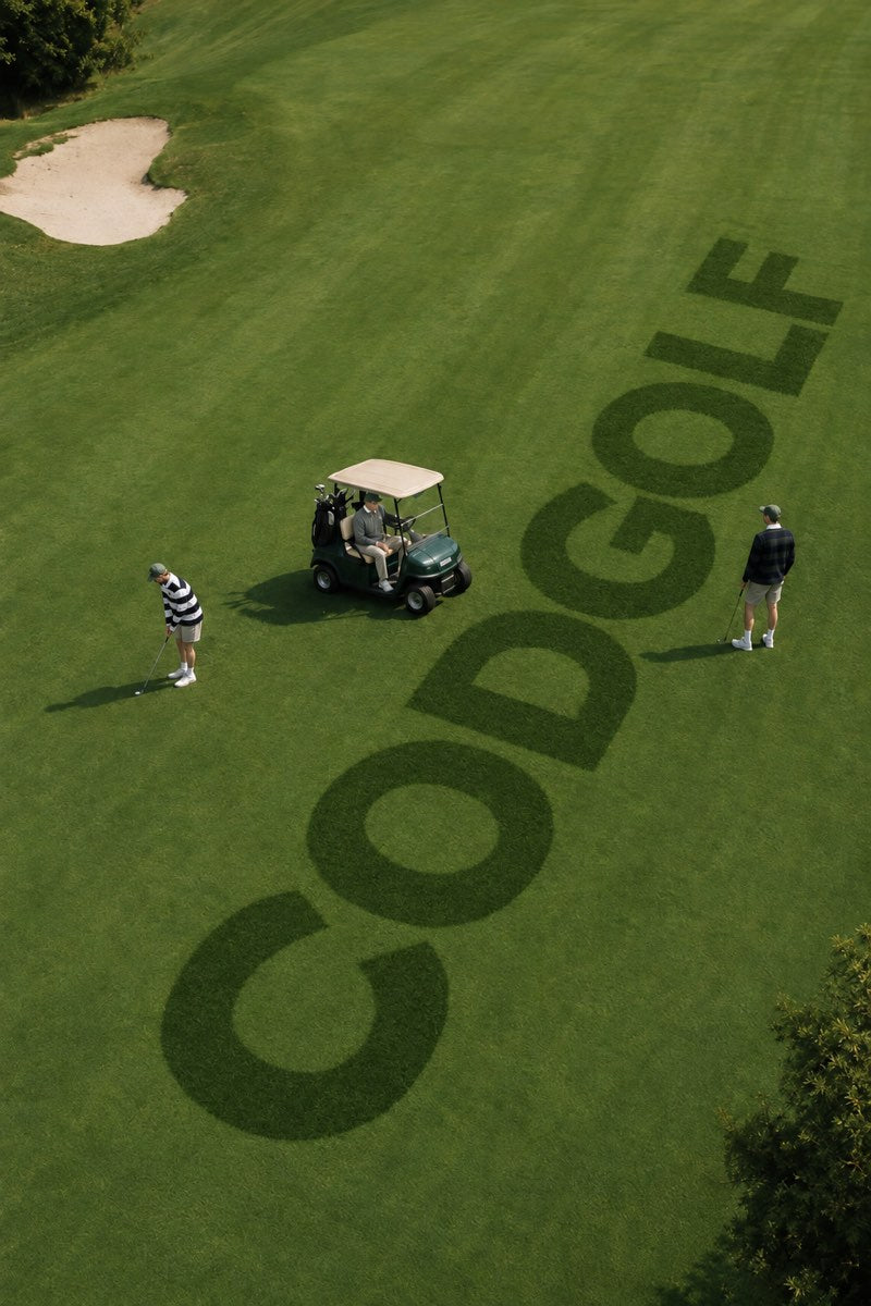 Open golf fairway at first light